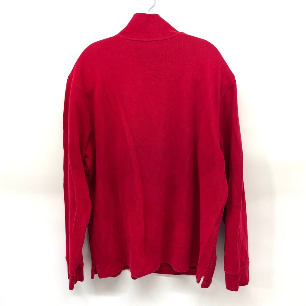 Polo Ralph Lauren Red Long Sleeve 1/4 Zip Polo Shirt Men's XXL Pony Mock Collar - Picture 4 of 11